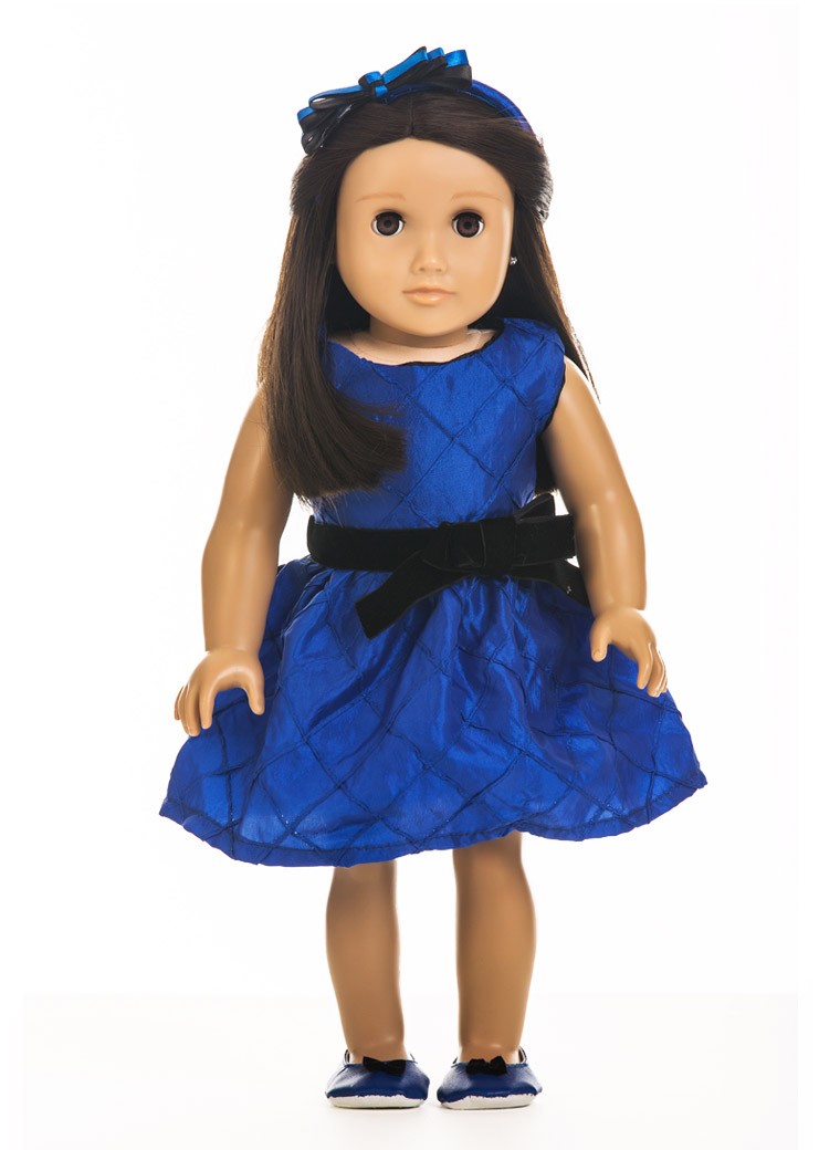 vestido boneca azul